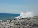 an diesen Stellen fließt die Lava ins Meer